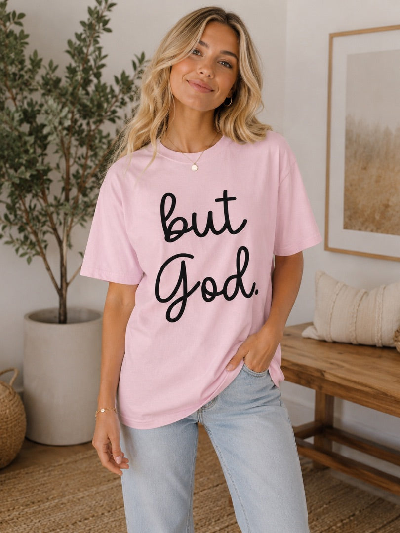 Pink But God Women-Tops, Large